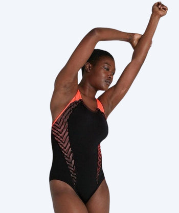 Speedo uimapuku naisille - Placement Laneback - Musta
