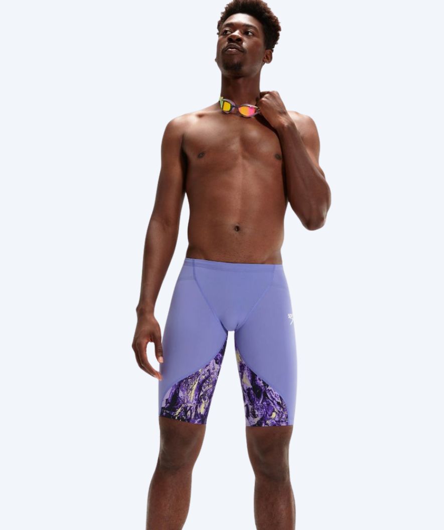 Speedo kilpauimahousut miehille - LZR Ignite - Violetti/Keltainen