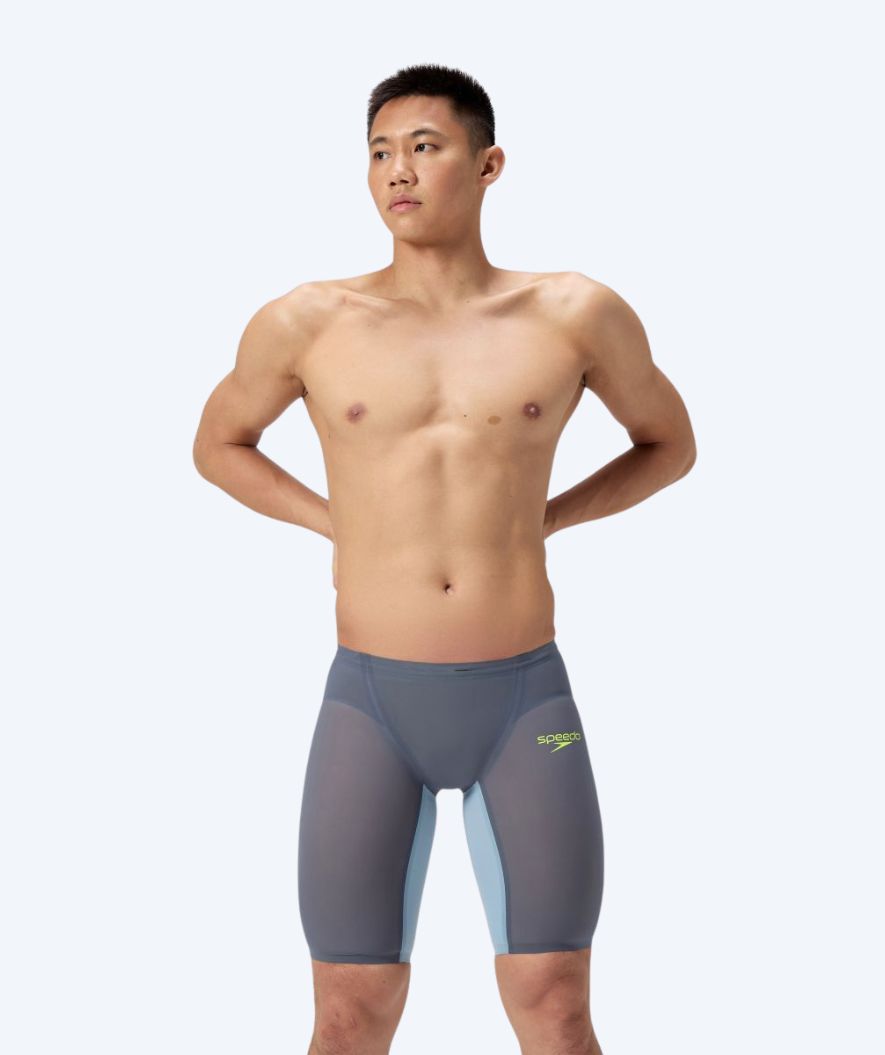 Speedo kilpailu-uimahousut miehille - LZR Pure Valor 2.0 - Harmaa/keltainen