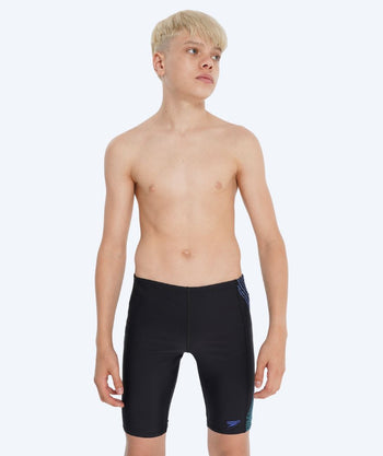 Speedo pitkät uimahousut pojille - Plastisol Placement - Musta/tummansininen