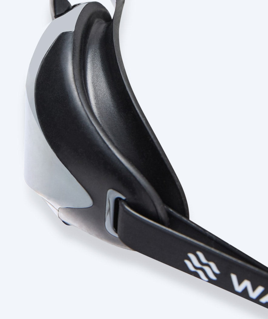 Watery Elite-uimalasit - Poseidon Ultra Mirror - Musta/hopea