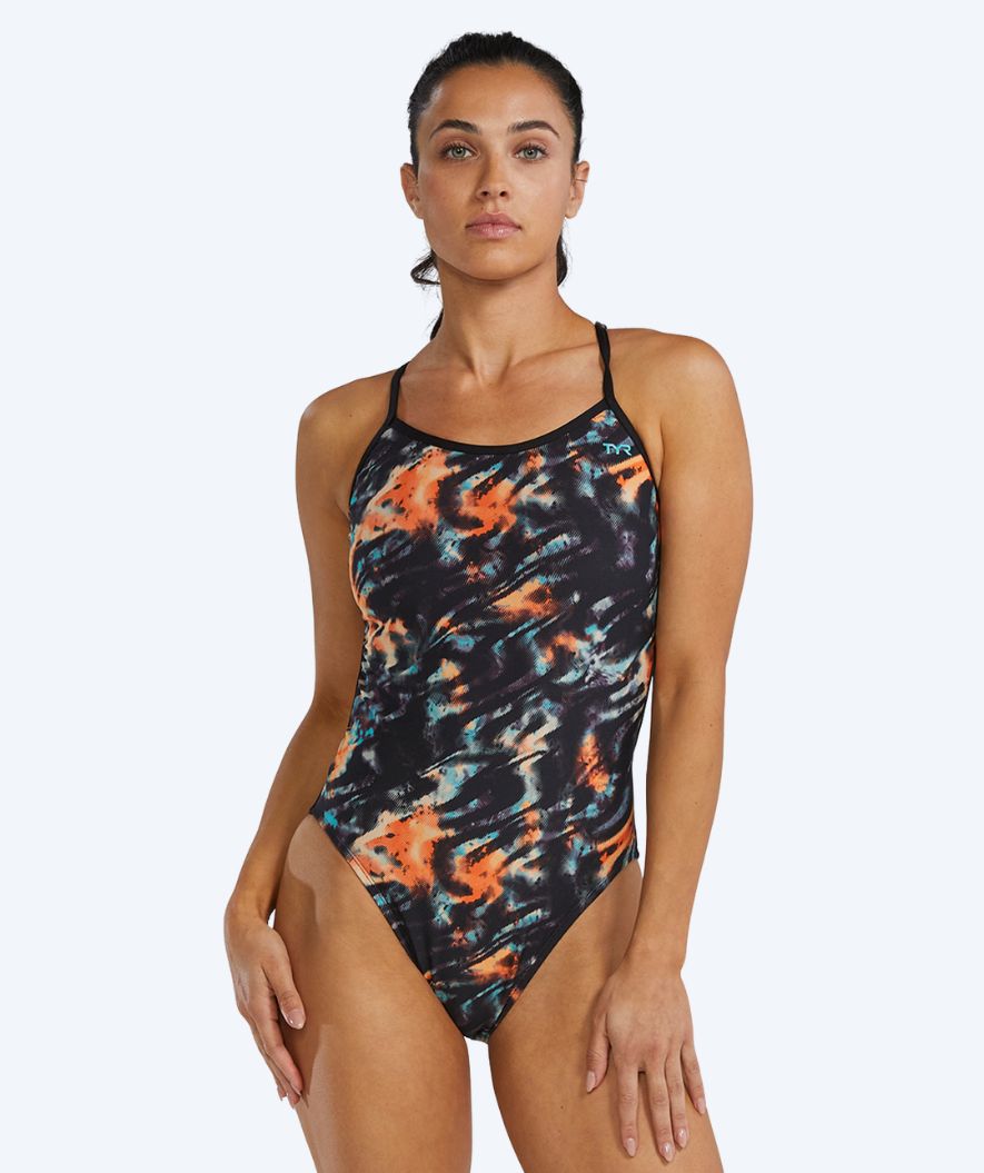 TYR uimapuku naisille - Durafast Elite Trinityfit - Musta/oranssi