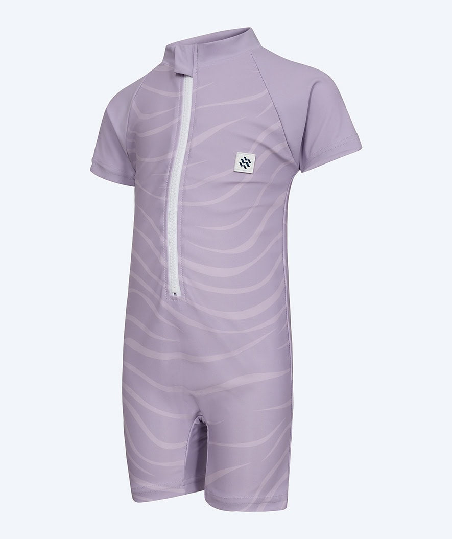 Watery UV-puku lapsille - Fjord lyhythihainen Rashguard - Violetti