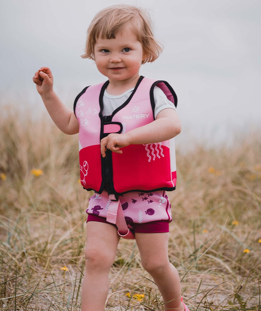 Watery uimavaipat lapsille - Neoprene Swim Nappy - Atlantic Pinkki