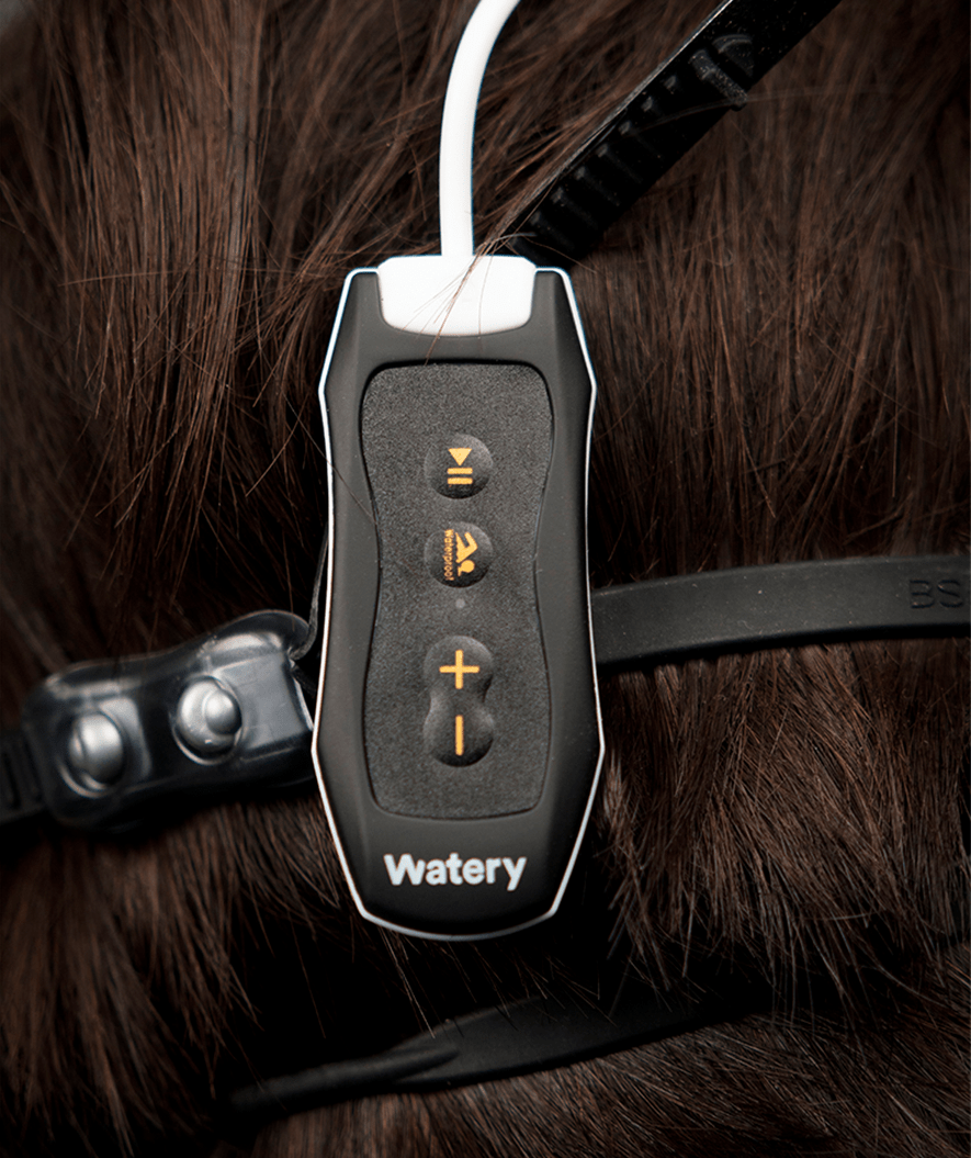 Watery vedenkestävät MP3-kuulokkeet - Storm - Musta