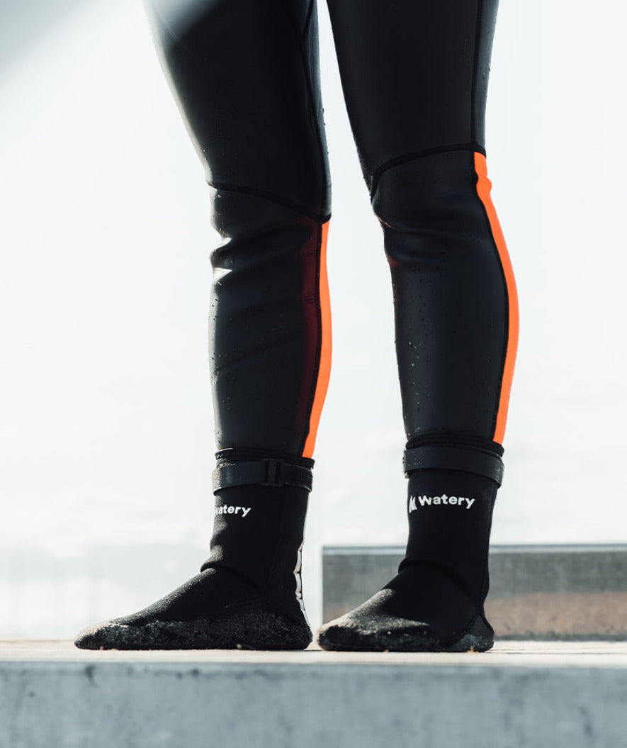 Watery neoprensetti - Thermal Reptile (3 mm) - Musta/hopea