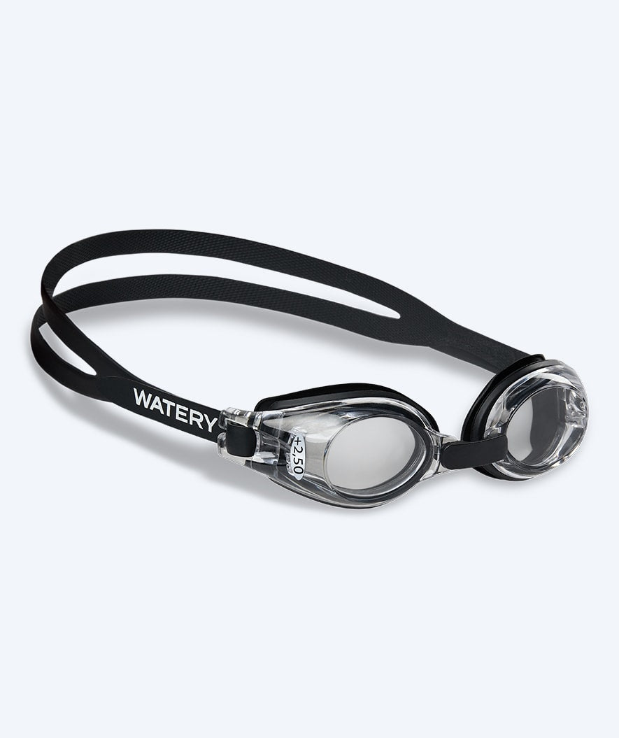 Watery kaukonäköiset uimalasit vahvuuksilla lapsille (+2.0 - +4.0) - Baffin - Musta
