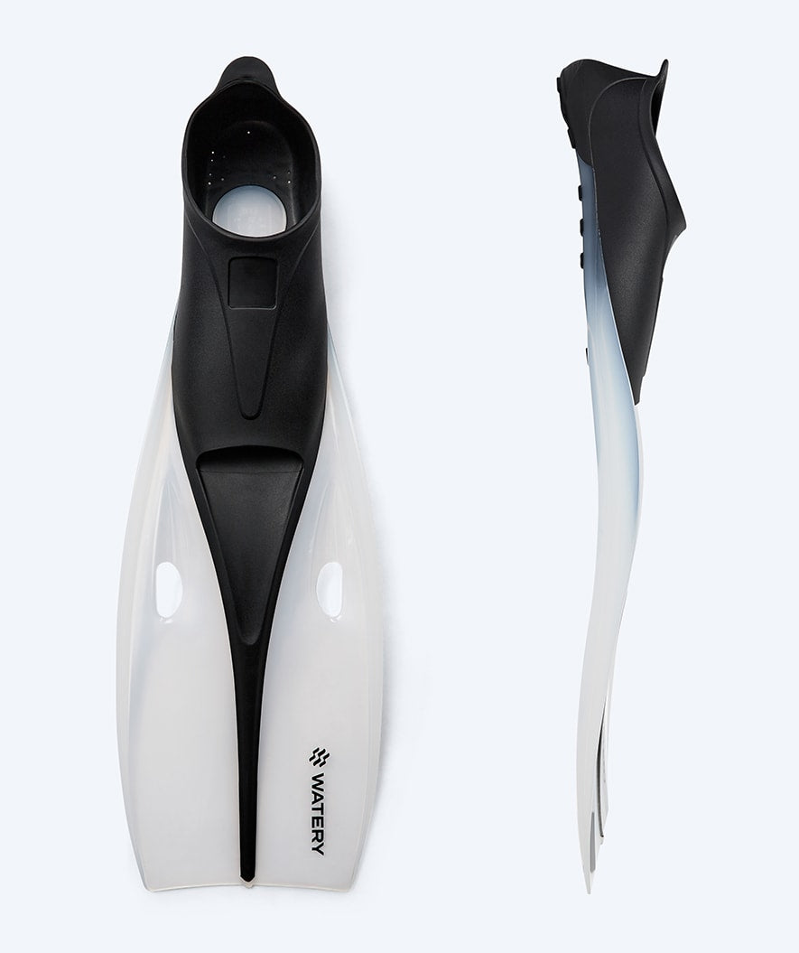 Watery sukellusräpylät junioreille/aikuisille (33-46) - Breeve Longtail - Musta/valkoinen