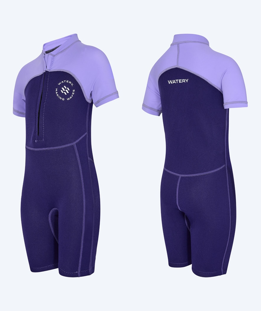 Watery UV-märkäpuku lapsille - Calypso Shorty - Violetti