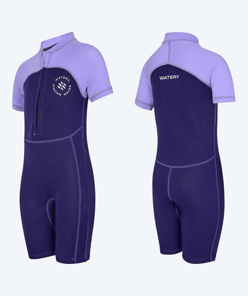 Watery UV-märkäpuku lapsille - Calypso Shorty - Violetti