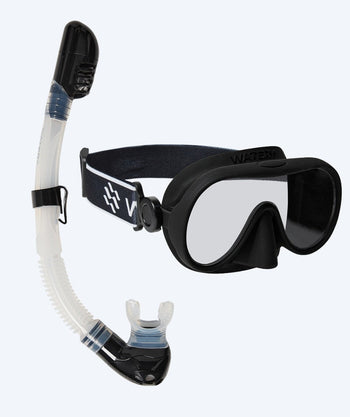 Watery Combo snorkkelisetti lapsille (4-10) - Alton - Musta