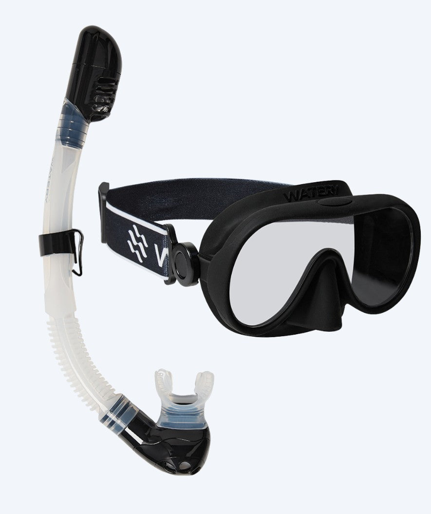 Watery Combo snorkkelisetti lapsille (4-10) - Alton - Musta
