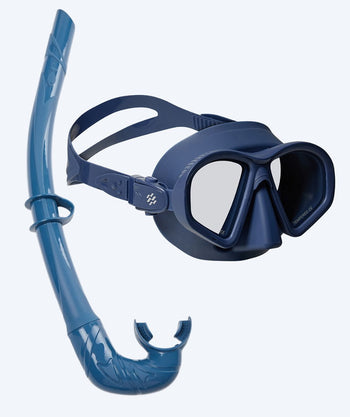 Watery Combo snorkkelisetti aikuisille - Douglas/Cliff - Tummansininen/Sininen