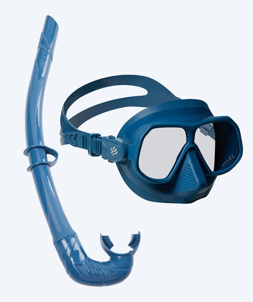 Watery Combo snorkkelisetti aikuisille - Oceana/Cliff - Tummansininen/Sininen