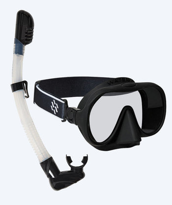 Watery Combo snorkkelisetti aikuisille (yli 15 vuotiaille) - Alton - Musta