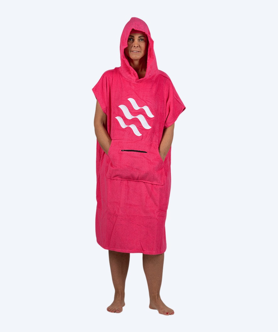 Watery kylpyponcho aikuisille - Puuvilla - Pinkki