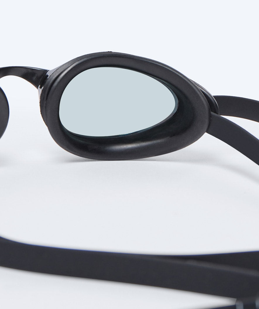 Watery Elite-uimalasit - Poseidon Ultra Mirror - Musta/hopea