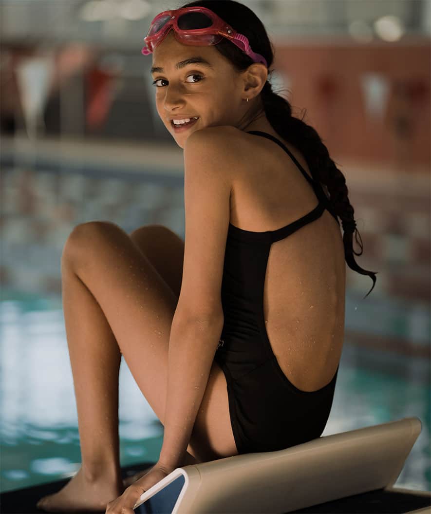 Watery uimapuku tytöille - Freestyler Solid - Musta