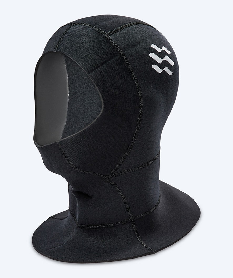 Watery neopreenihuppu kauluksella - Hedgehog (3 mm) - Musta