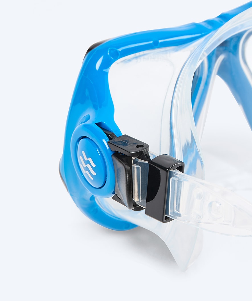 Watery sukellusmaski aikuisille (yli 12-vuotiaille) - Hudson - Musta/sininen