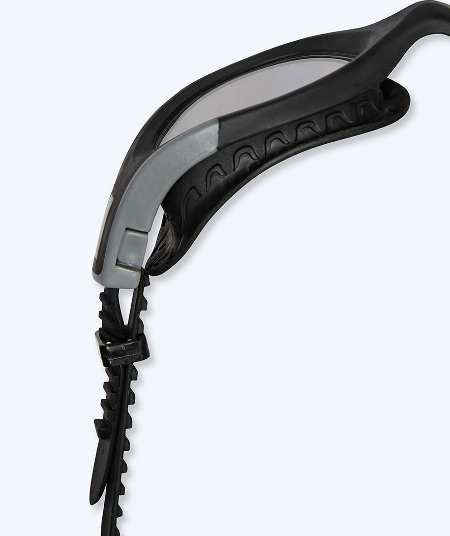 Watery harjoittelu-uimalasit - Kelvin Active - Musta/läpinäkyvä