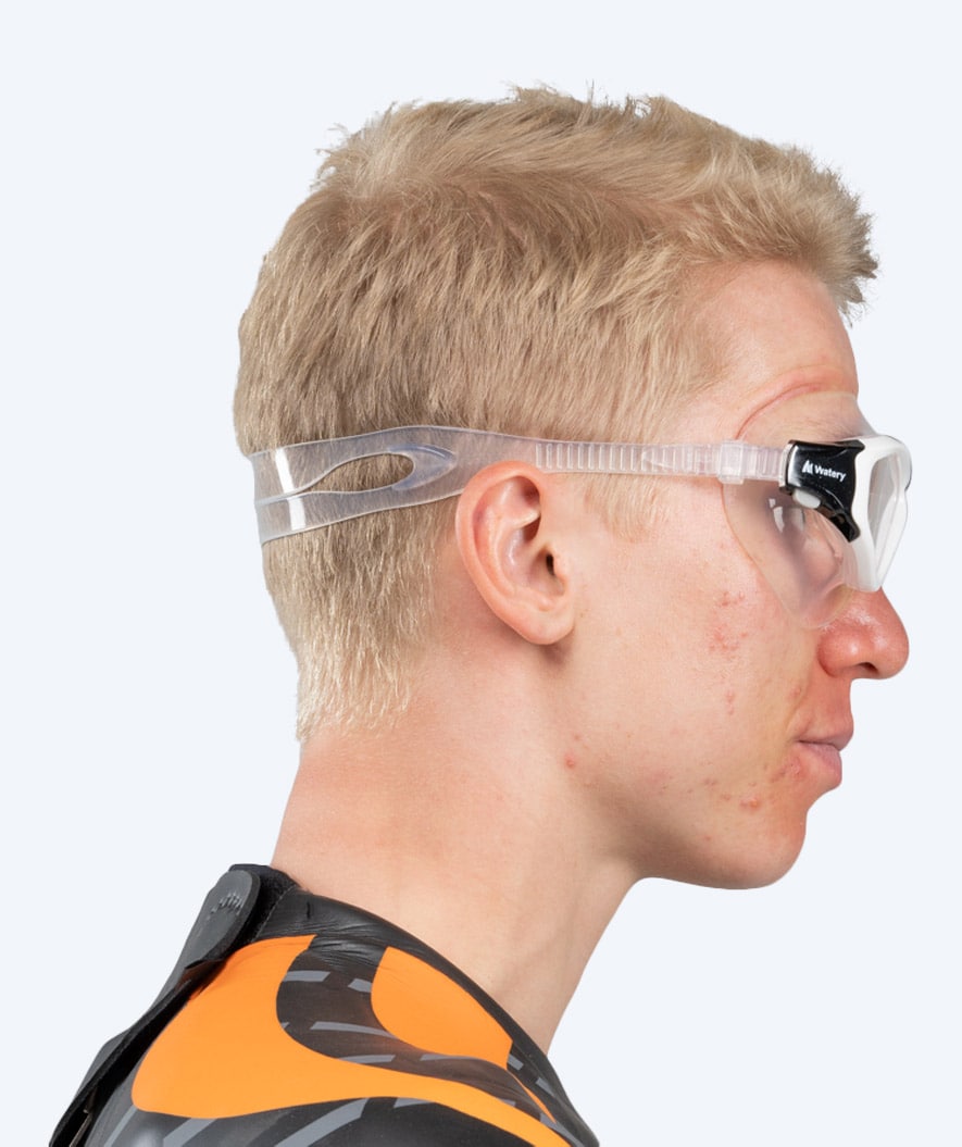 Watery uimamaski aikuisille - Mantis - Valkoinen/harmaa