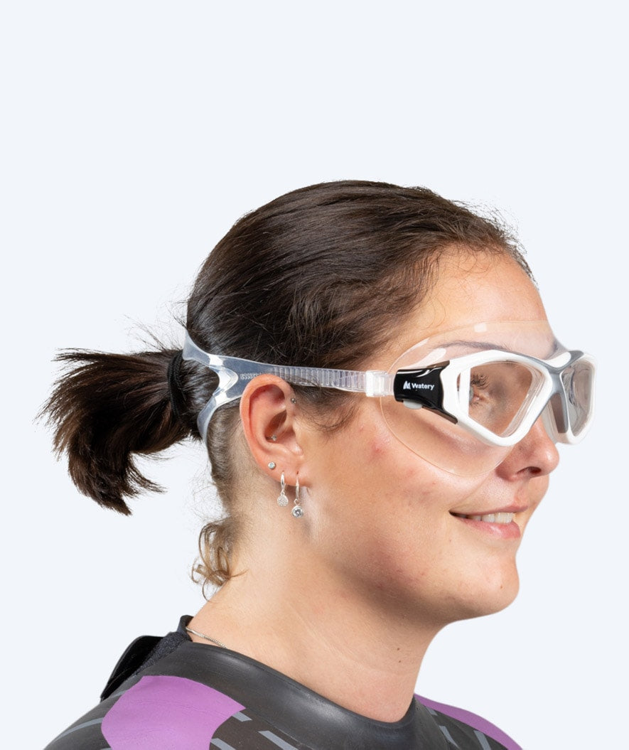 Watery uimamaski aikuisille - Mantis - Valkoinen/harmaa