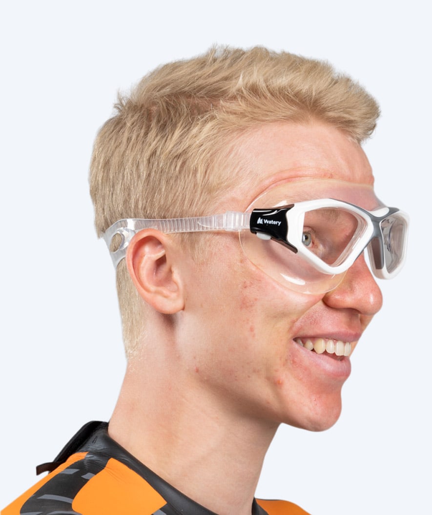 Watery uimamaski aikuisille - Mantis - Valkoinen/harmaa