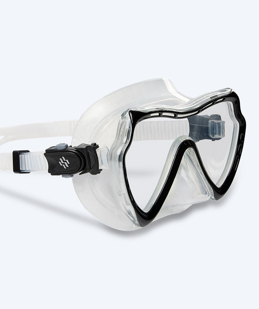 Watery sukellusmaski aikuisille (yli 15-vuotiaille) - Nebula - Musta