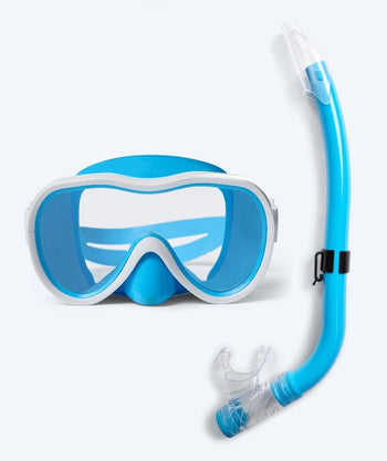 Watery Combo snorkkelisetti junioreille (8-15) - Odine - Sininen/valkoinen
