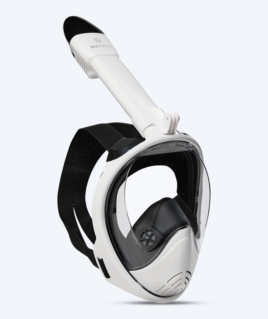 Watery kokokasvo sukellusmaski aikuisille - Oxygen - Valkoinen/musta