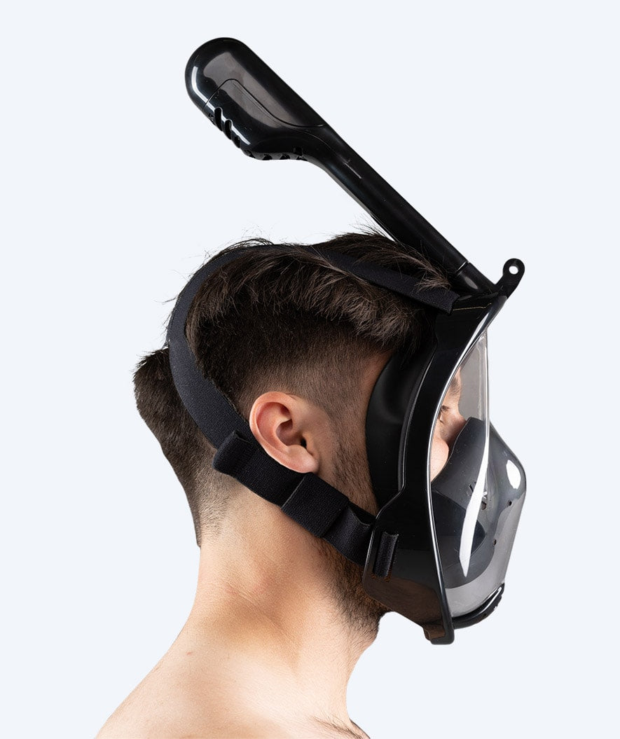 Watery kokokasvo sukellusmaski aikuisille - Oxygen - Musta