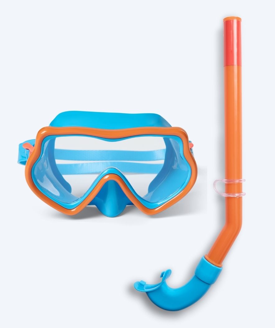 Watery Combo snorkkelisetti lapsille (4-10) - Pulina - Sininen/oranssi