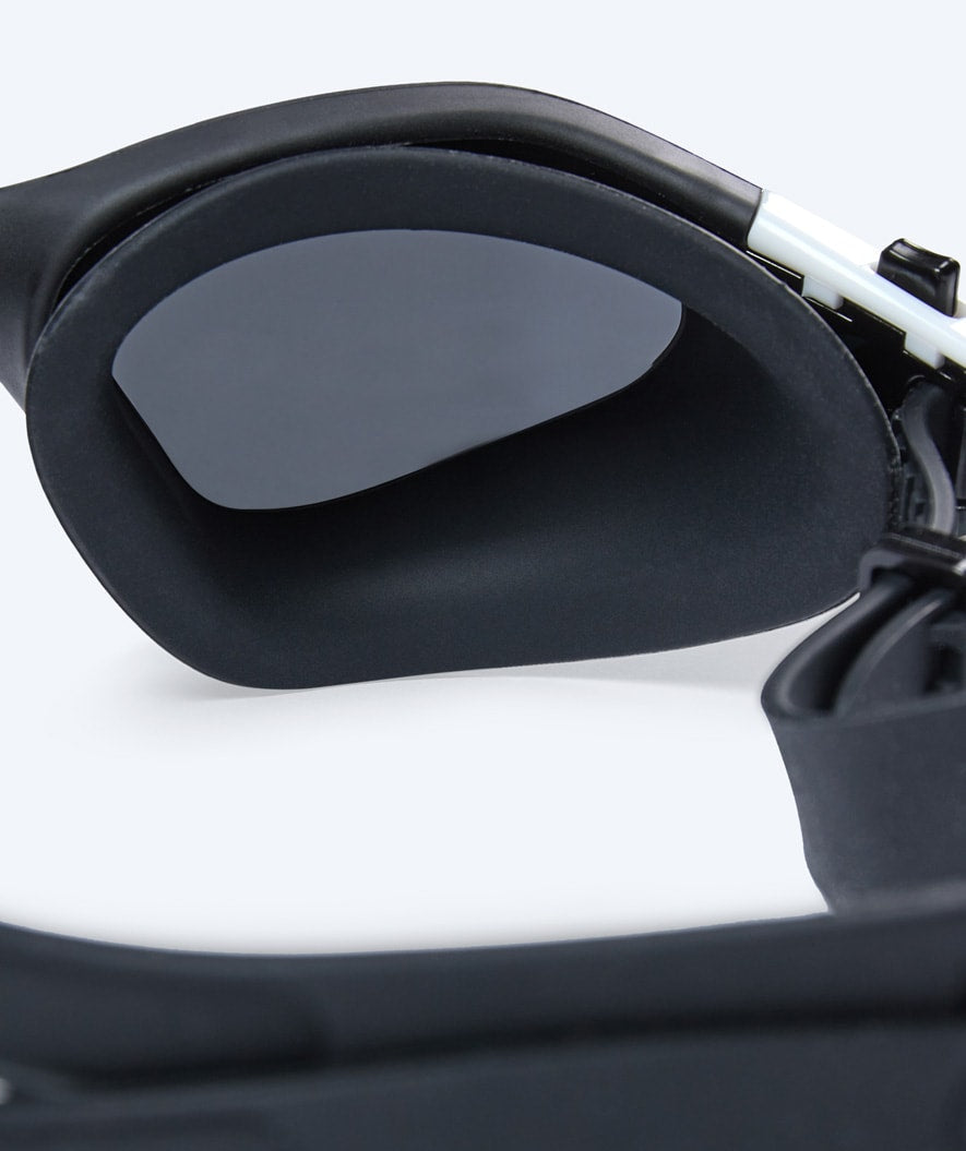 Watery harjoittelu-uimalasit - Raven Mirror - Musta/valkoinen