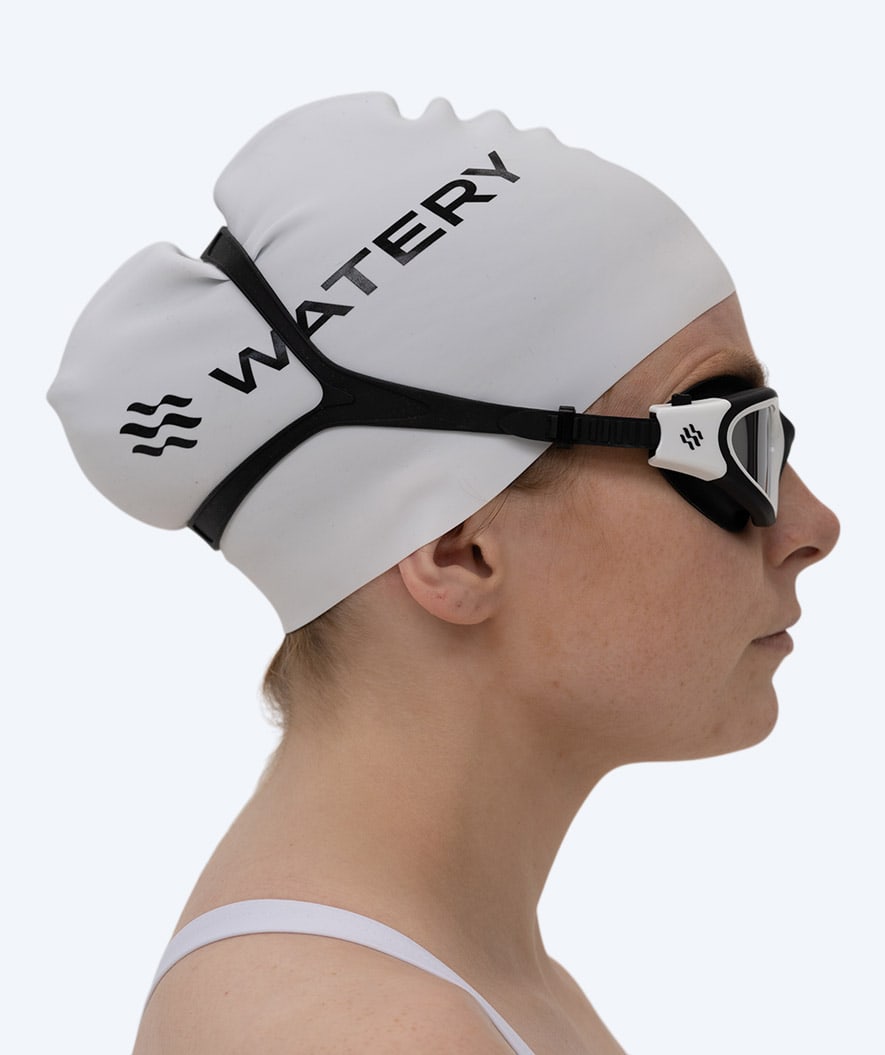 Watery harjoittelu-uimalasit - Raven Mirror - Musta/valkoinen