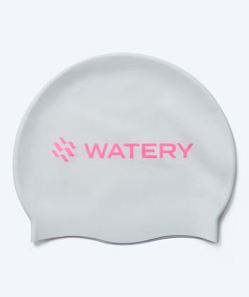 Watery uimalakki - Signature Metallic - Valkoinen/pinkki