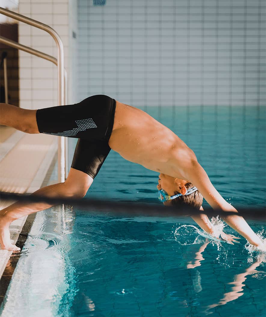 Watery pitkät uimahousut pojille - Surfy Eco - Blue Picks