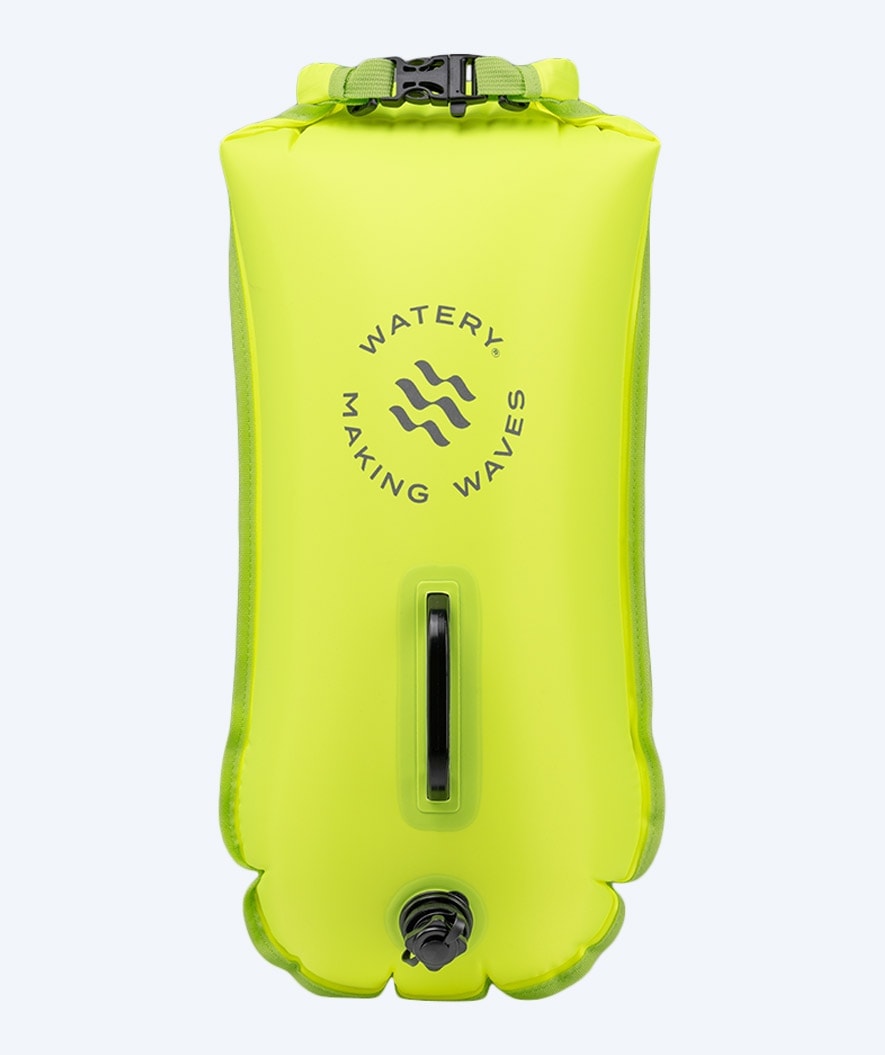 Watery avovesiuintipoiju - Swim Buoy & Dry Bag 28L - Fluo Keltainen