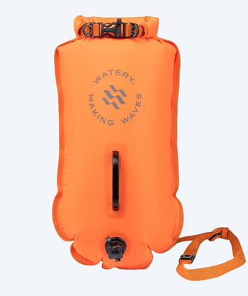Watery avovesiuintipoiju - Swim Buoy & Dry Bag 28L - Oranssi