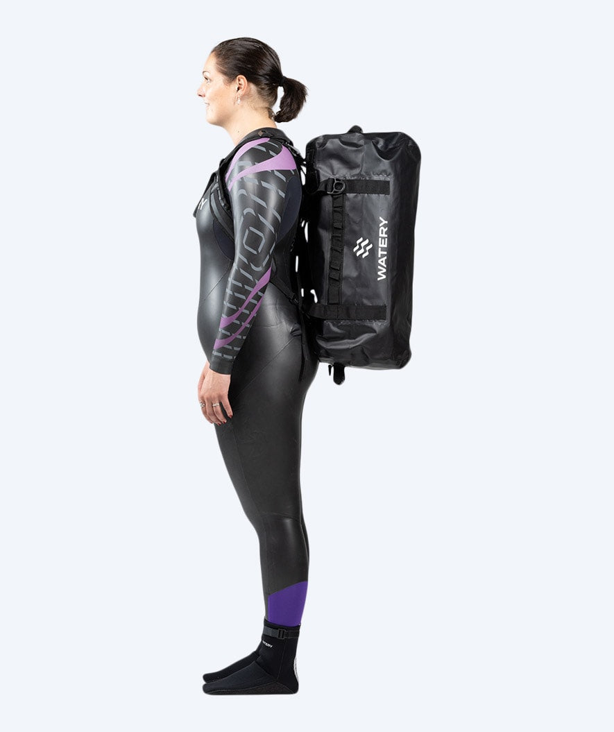 Watery vedenkestävä putkikassi - Swim 50L - Musta