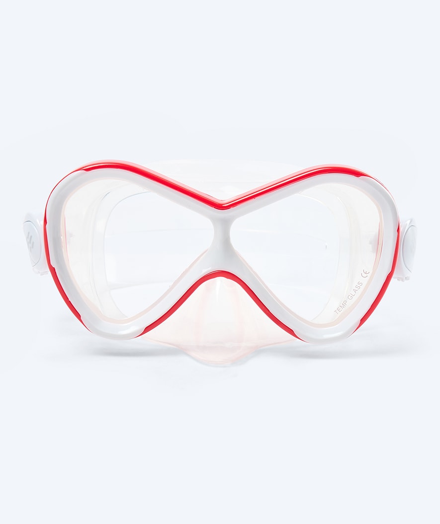 Watery Combo snorkkelisetti lapsille - Triton Semi-dry - Punainen