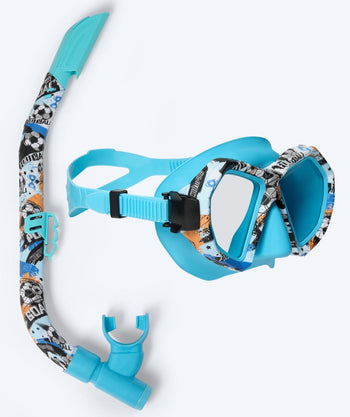 Watery Combo snorkkelisetti junioreille (8-15) - Riku Camo - Sininen