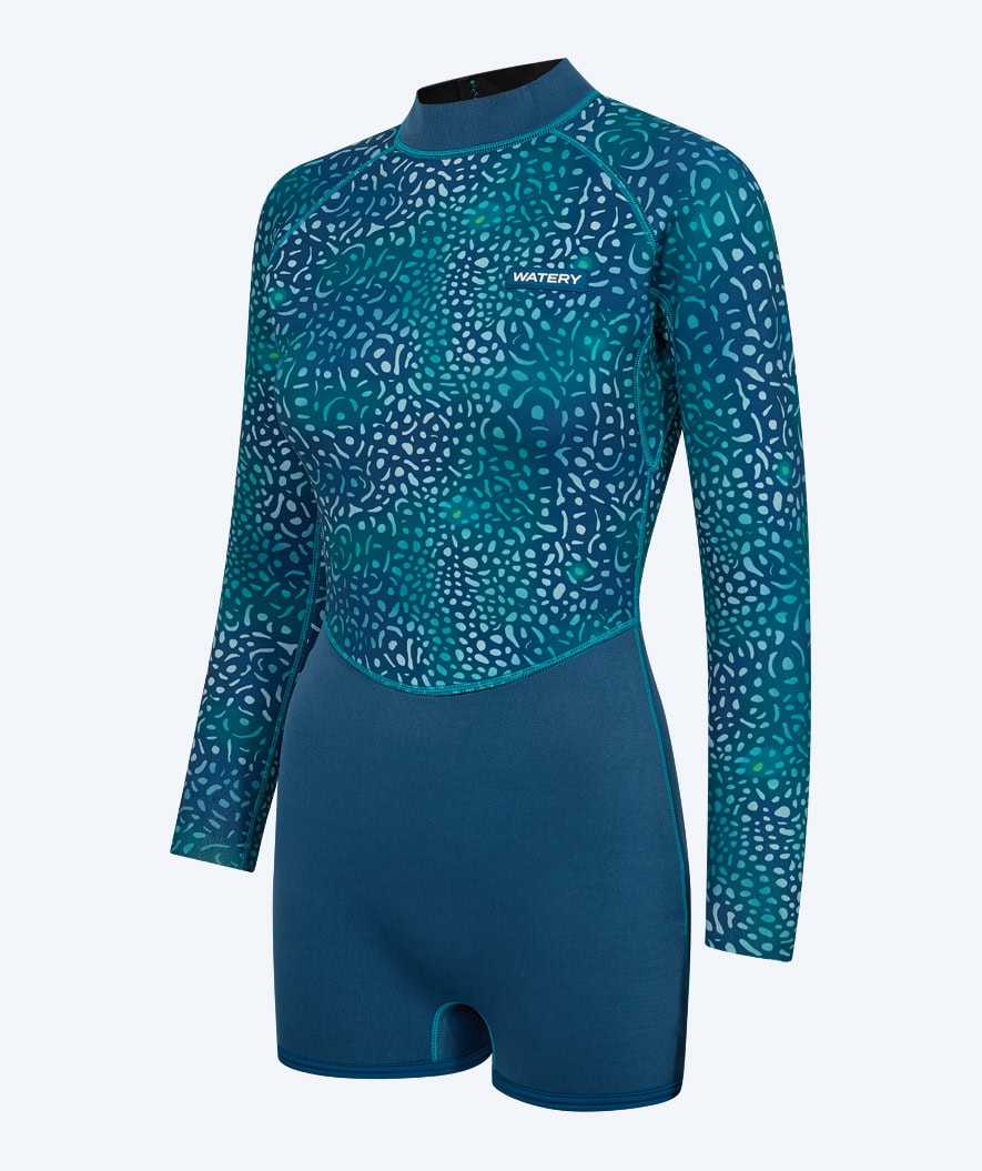 Watery neopreeninen springsuit-märkäpuku naisille - Compass - Vihreä/Sininen
