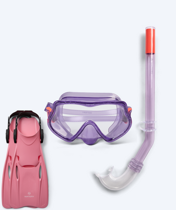 Watery snorkkelisetti lapsille (4-10) - Winslet/Fleetwood - Violetti/vaaleanpunainen