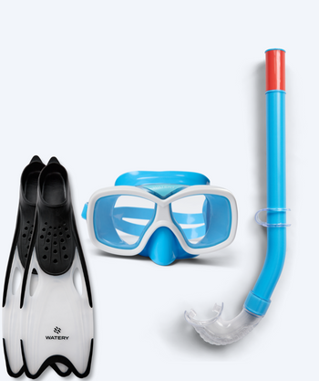 Watery snorkkelisetti junioreille (8-15) - Misu/Rilian - Sininen/musta