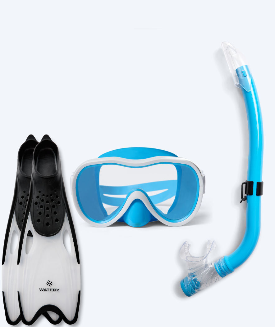Watery snorkkelisetti junioreille (8-15) - Odine/Rilian - Sininen/musta