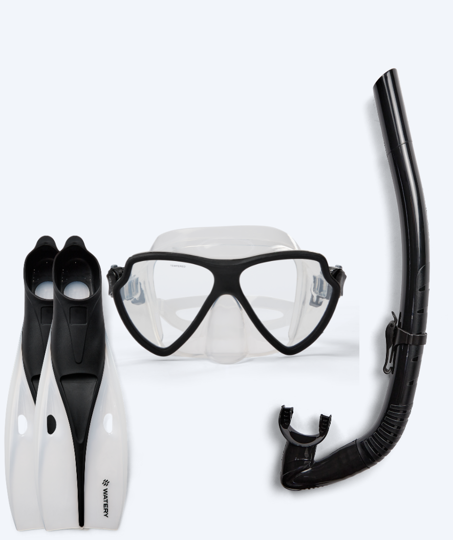 Watery snorkkelisetti aikuisille (+15) - Itzel/Breeve - Musta