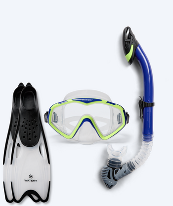 Watery snorkkelisetti aikuisille (yli 15 vuotiaille) - Leach/Rilian - Sininen/musta
