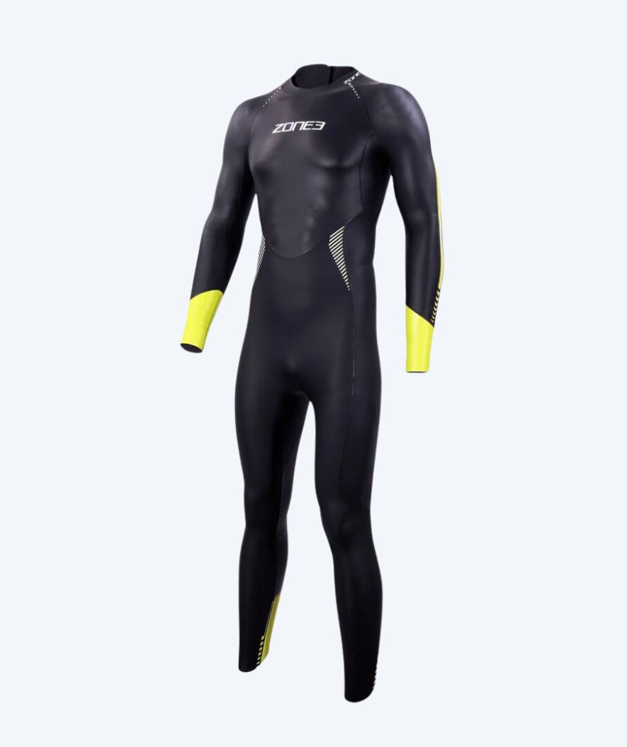 ZONE3 märkäpuku miehille - Advance - Musta/Keltainen