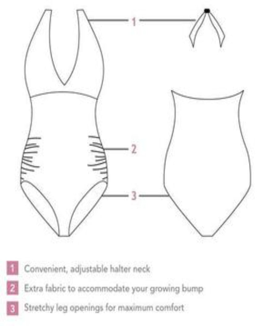 Mirou äitiysuimapuku - 950s - Musta